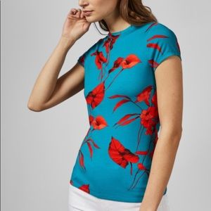 Ted Baker London fitted turquoise t-shirt
